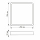 LED Світильник накладний квадрат VIDEX 24W 5000K Black