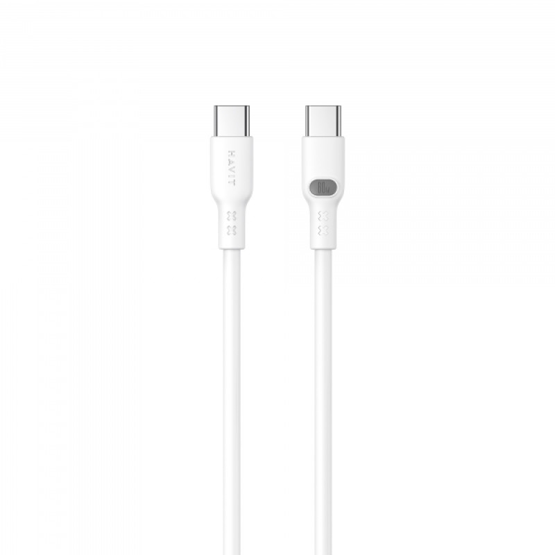Кабель USB-C to USB-C HAVIT HV-CB6279 PD60W 3A 1м White