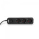 Мережевий подовжувач VIDEX ONCORD з/з 3п 3м (3x1.5мм) з кнопкою Black