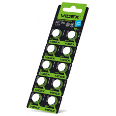 Батарейка годинникова Videx AG12/LR43 BLISTER CARD 10 шт