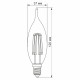 LED лампа VIDEX Filament C37Ft 6W E14 4100K