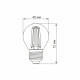LED лампа VIDEX Filament G45F 6W E27 3000K