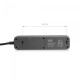 Мережевий подовжувач VIDEX ONCORD з/з 3п 3м (3x1.5мм) з кнопкою Black
