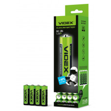 Батарейка лужна Videx LR6/AA 4шт SHRINK