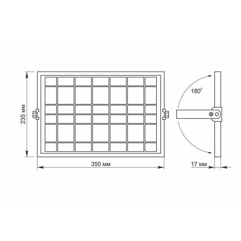 LED прожектор автономний VIDEX 1000LM 5000K 3.2V