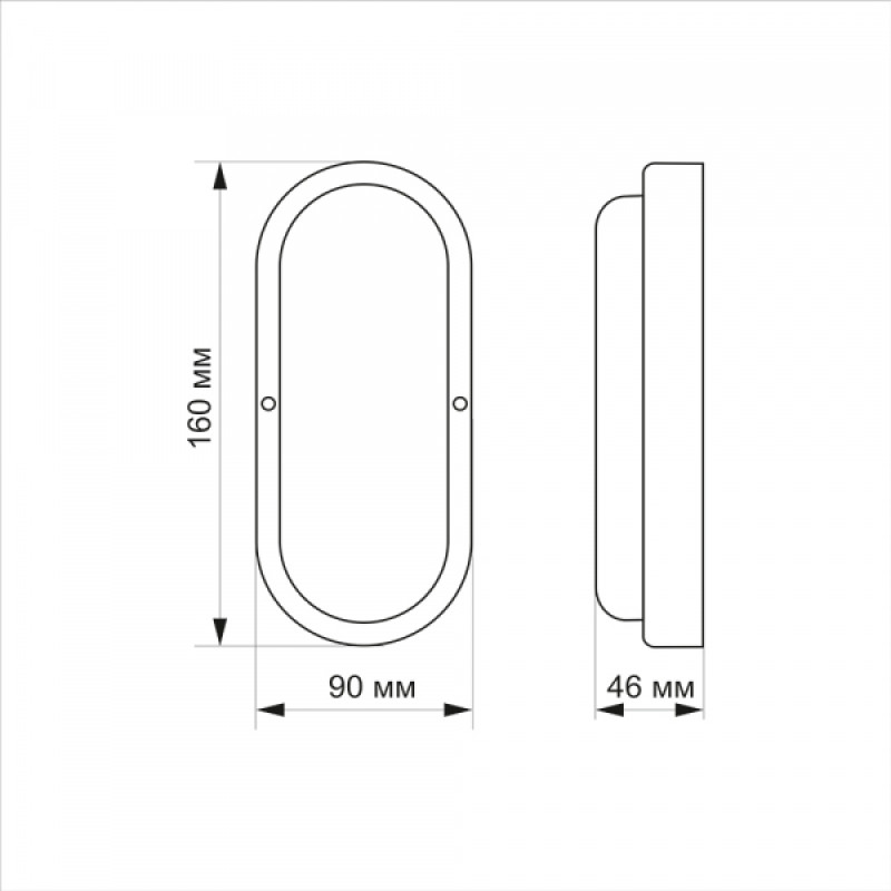 LED світильник вологозахищений овальний TITANUM 12W 6500K TL-BHO-126
