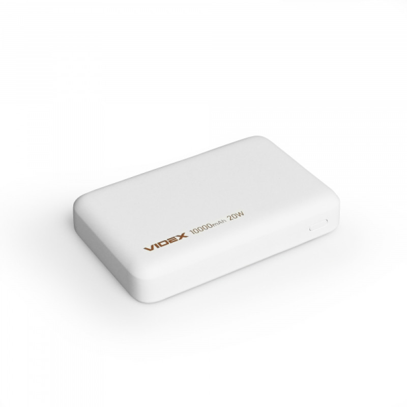 Повербанк з бездротовою зарядкою 10000mAh VIDEX VPB-331 PD20W White
