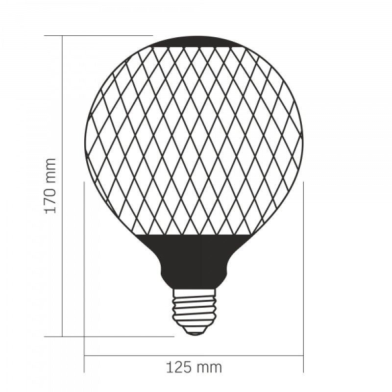 LED лампа VIDEX Filament VL-DG125BP 6W E27 1800K Black Magician net