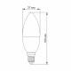 LED лампа VIDEX  C37e 3.5W E14 3000K