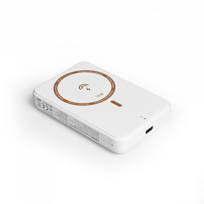 Повербанк з бездротовою зарядкою 10000mAh VIDEX VPB-331 PD20W White