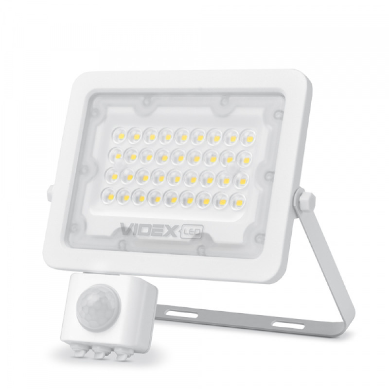 LED прожектор VIDEX F2e 30W 5000K з датчиком руху та освітленості