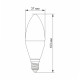 LED лампа VIDEX  C37e 7W E14 3000K