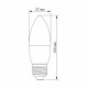 LED лампа VIDEX  C37e 7W E27 4100K