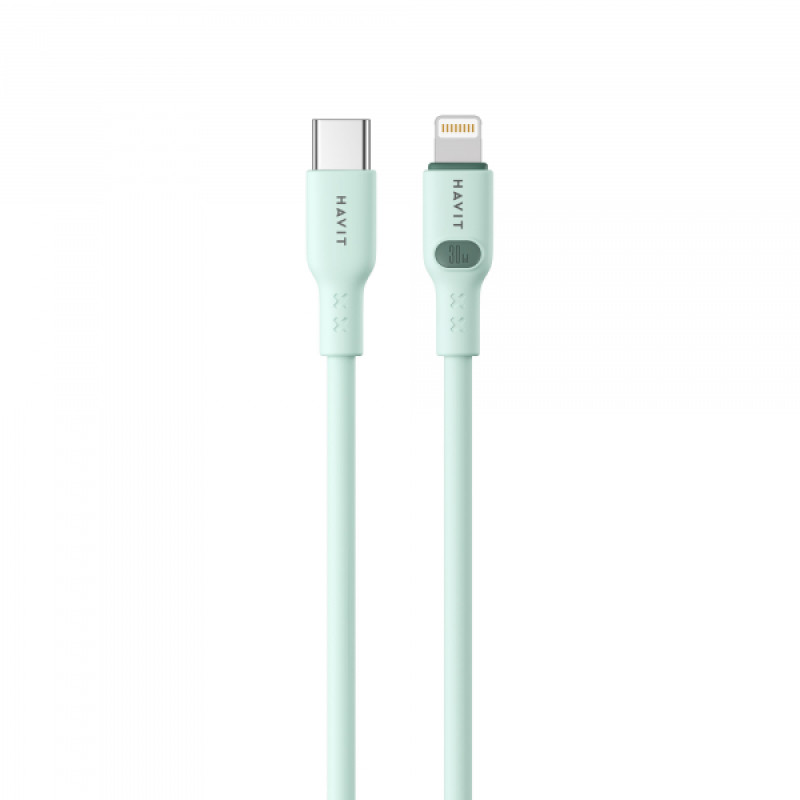 Кабель USB-C - Lightning HAVIT HV-CB6281 PD30W 3A 1м Green