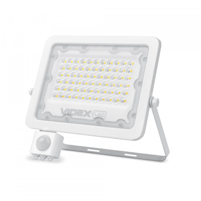 LED прожектор VIDEX F2e 50W 5000K з датчиком руху та освітленості