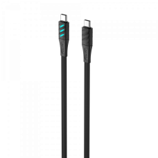 Кабель USB-C to USB-C HAVIT HV-CB6254 PD60W 3A 1м з LED індикатором Black