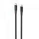Кабель USB-C to USB-C HAVIT HV-CB6254 PD60W 3A 1м з LED індикатором Black