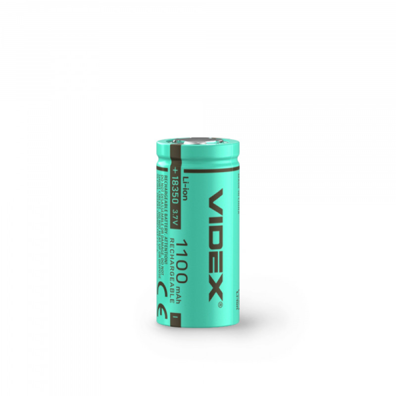 Акумулятор VIDEX Li-ion 18350 (без захисту) 1100mAh bulk/1шт