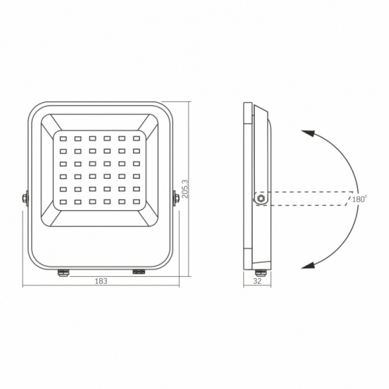 LED прожектор VIDEX 50W RGB 220V (VL-F3-50-RGB)