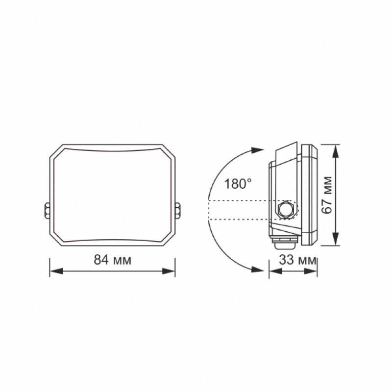 LED прожектор VIDEX F3 10W 5000K 220V Black (VLE-F3-0105B)