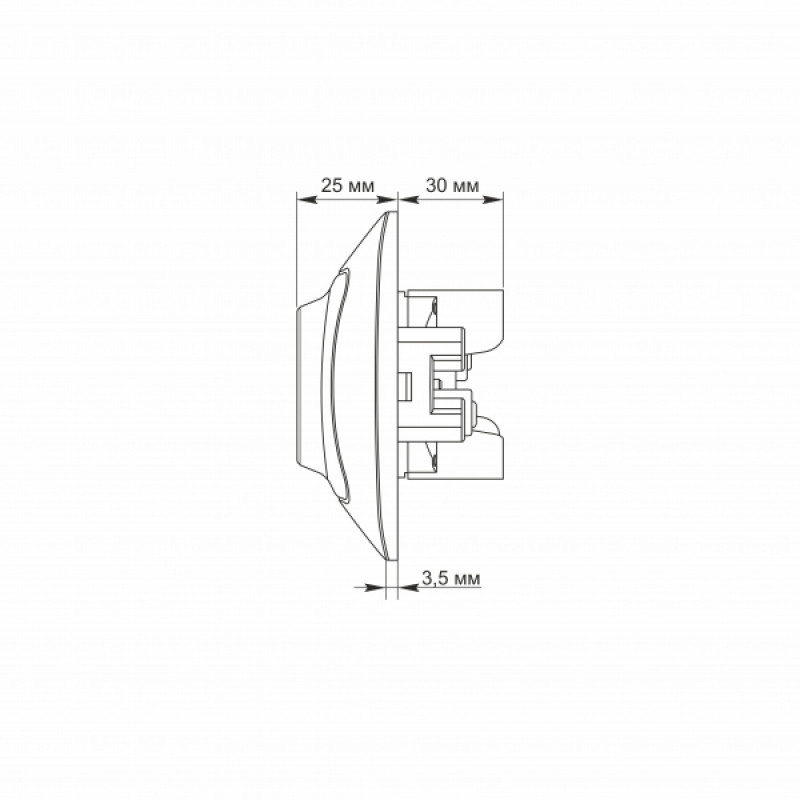 Розетка подвійна із заземленням біла TITANUM STANDARD