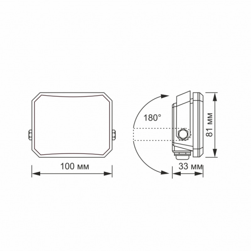 LED прожектор VIDEX F3 20W 5000K 220V Black (VLE-F3-0205B)