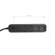 Мережевий подовжувач VIDEX ONCORD з/з 4п 3м (3x1.5мм) з кнопкою Black