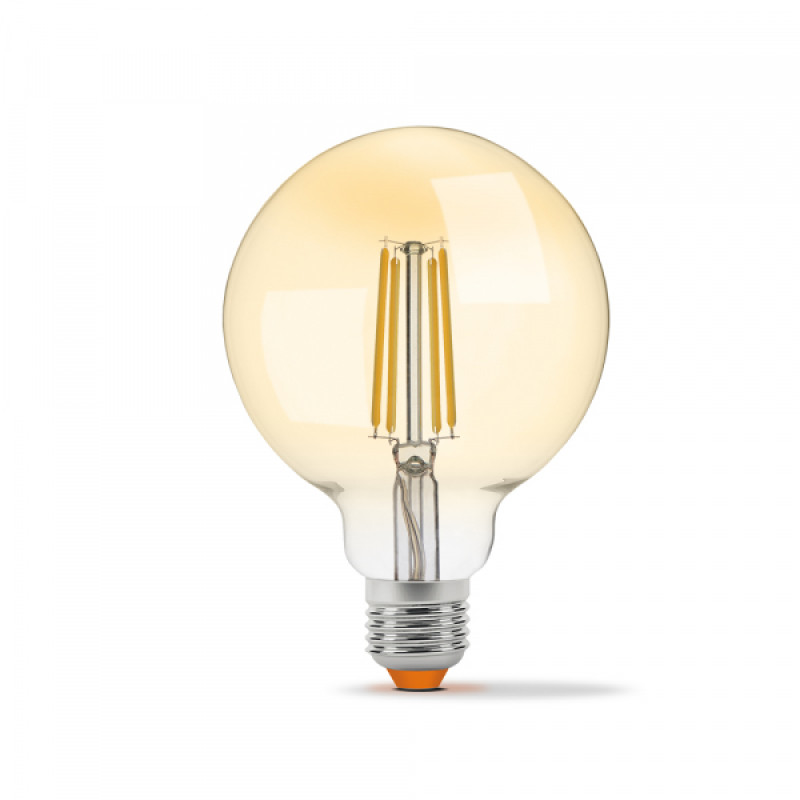 LED лампа VIDEX Filament G95FAD 7W E27 2200K дімерна бронза