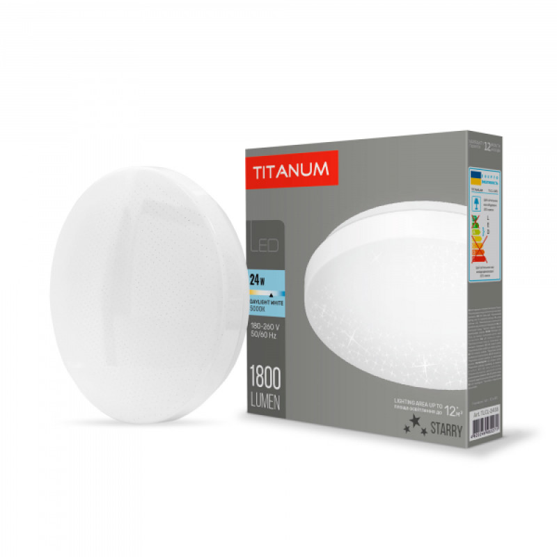 LED світильник настінно-стельовий TITANUM 24W 5000K Зоряне небо