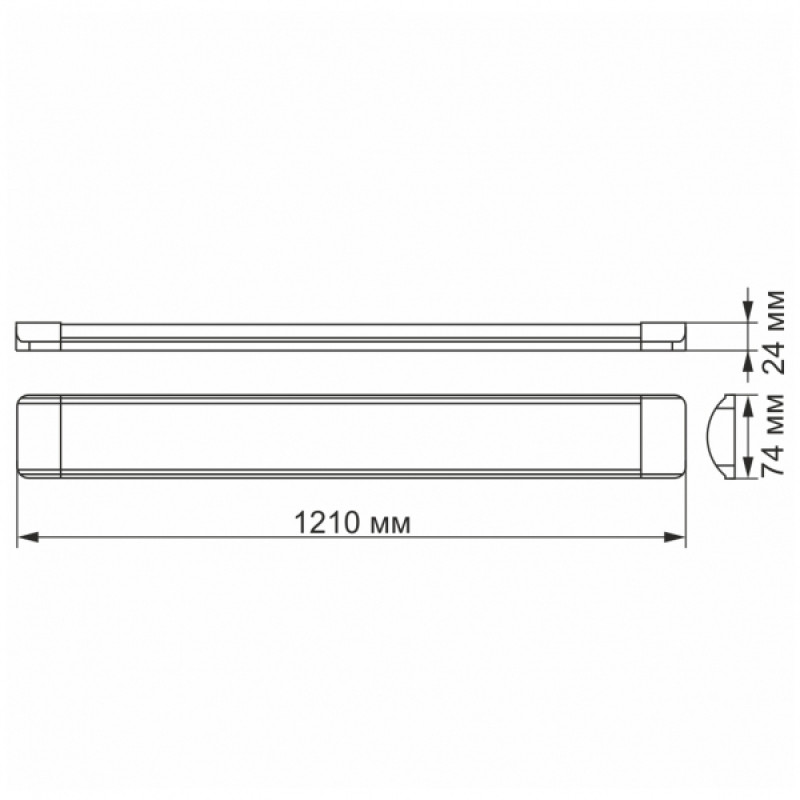 LED світильник лінійний VIDEX 36W 1,2М 5000K
