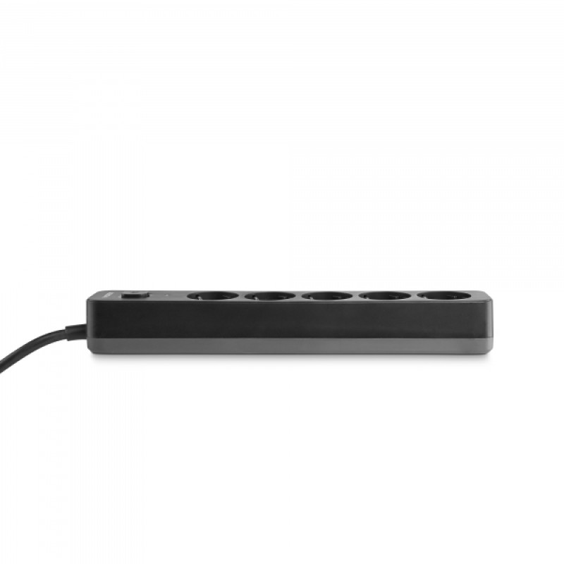 Мережевий подовжувач VIDEX ONCORD з/з 5п 3м (3x1.5мм) з кнопкою Black