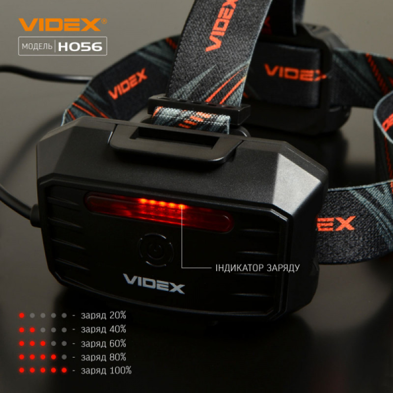 Налобний світлодіодний ліхтарик VIDEX VLF-H056 1400Lm 6500K