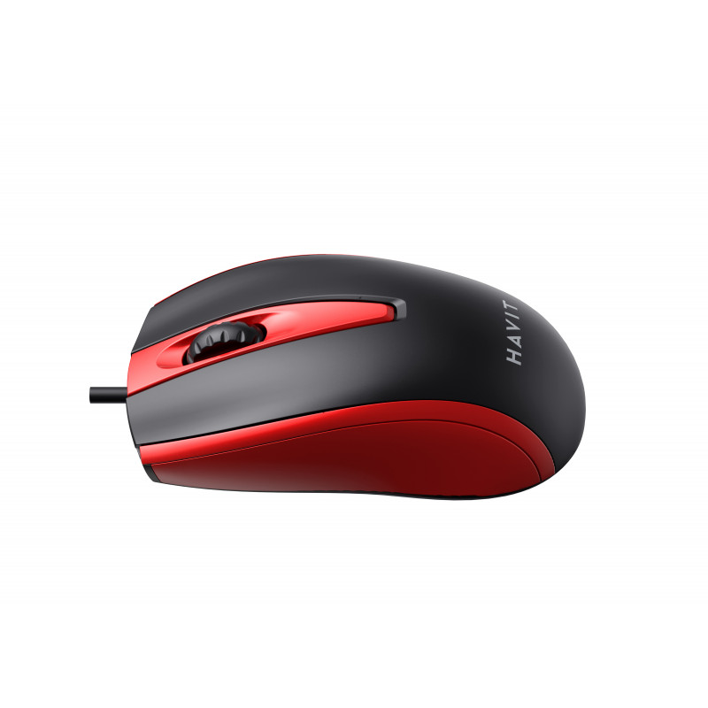 Дротова миша HAVIT HV-MS871 USB Red (1200 DPI, 3 кл)