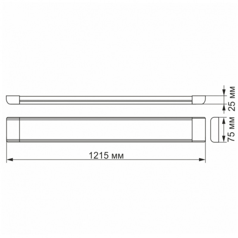 LED світильник лінійний VIDEX 54W 1,2М 5000K