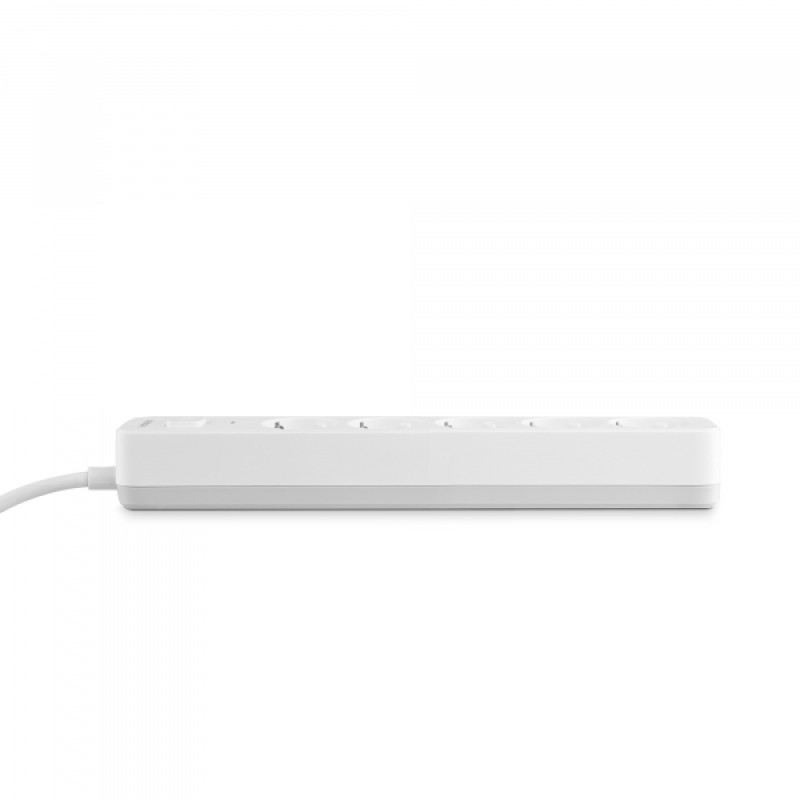 Мережевий подовжувач VIDEX ONCORD з/з 5п 3м (3x1.5мм) з кнопкою White