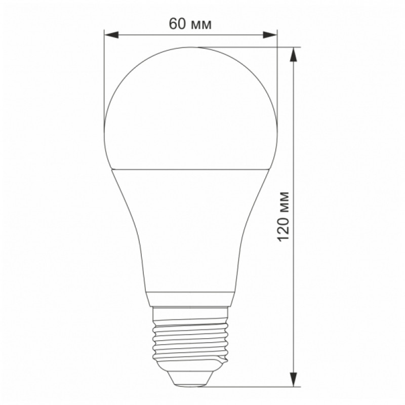 LED лампа VIDEX  A65e 15W E27 4100K