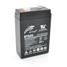 Акумуляторна батарея AGM RITAR RT628, Black Case, 6V 2.8Ah Q25