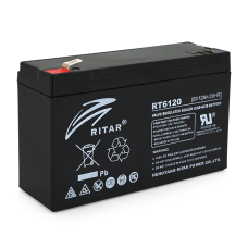 Акумуляторна батарея AGM RITAR RT6120A, Black Case, 6V 12Ah Q10