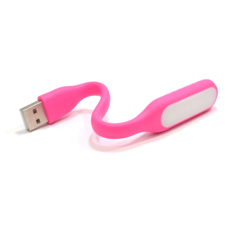 Ліхтарик гибкий для ноутбука LED USB, Pink