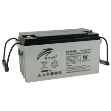 Акумуляторна батарея AGM RITAR DC12-80, Gray Case, 12V 80Ah Q1