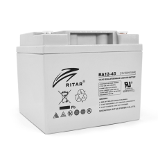 Акумуляторна батарея AGM RITAR RA12-45, Gray Case, 12V 45.0Ah Q1