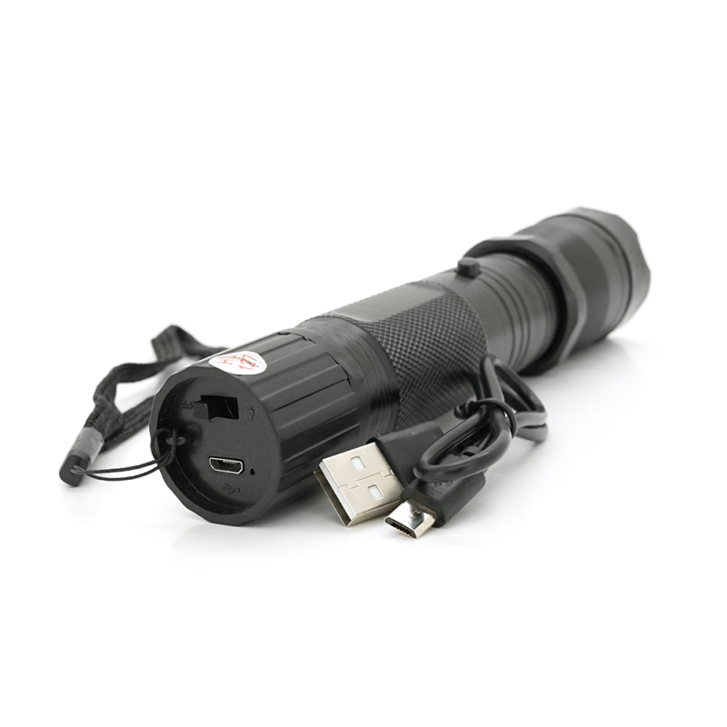 Ліхтар-шокер ручний BAILONG BL-1101, 1LED ХPE, струм 1000KV, 3W, 1 режим, Вбудований/1200mah, Black, IP44, СЗУ AC220, 165х35х28мм, BOX