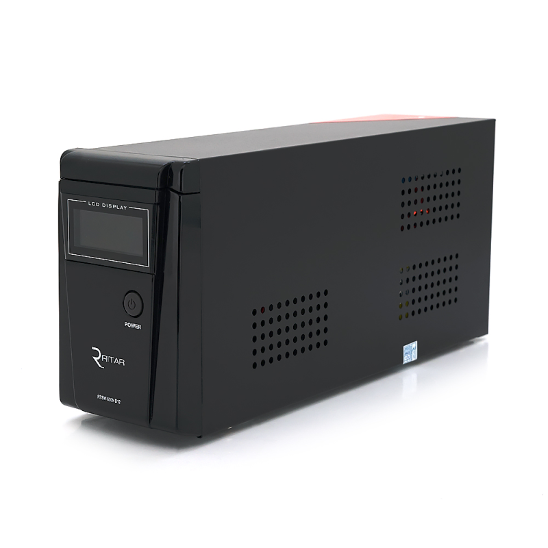 ДБЖ з правильною синусоїдою RITAR RTSW-600ND12 LCD, 12В, під зовнішній АКБ, Q4