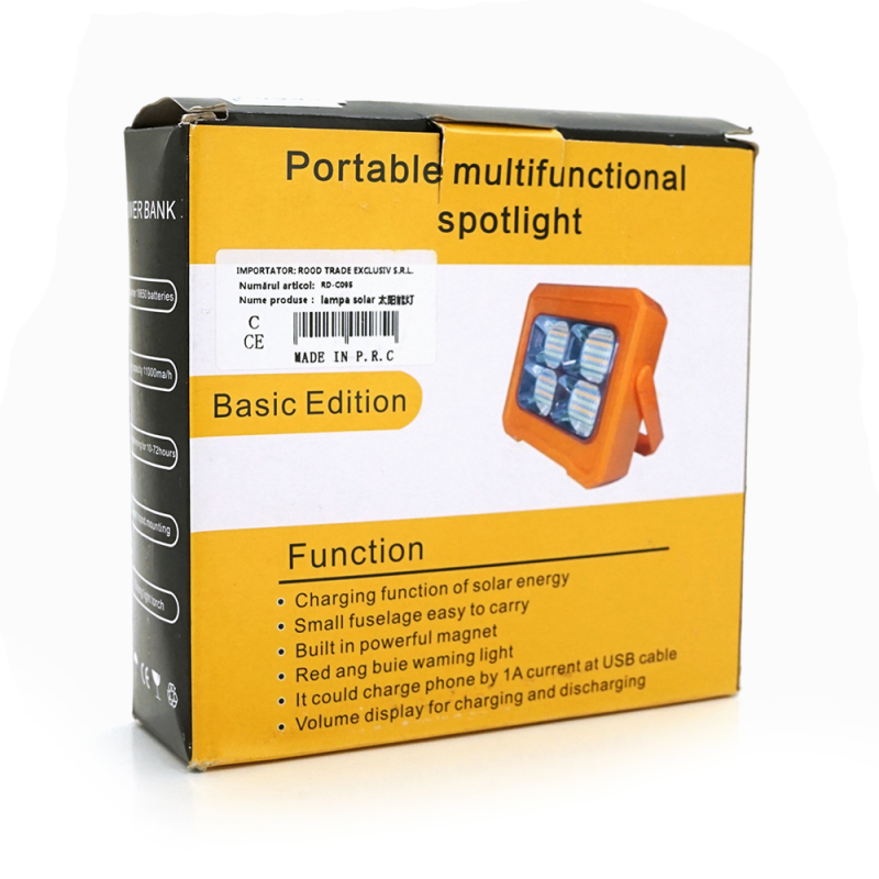 Переносний ліхтар-прожектор Voltronic RC-C095+Solar (20W)