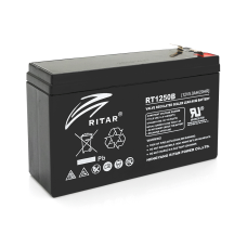 Акумуляторна батарея AGM RITAR RT1250BL, Black Case, 12V 5.0Ah Q10