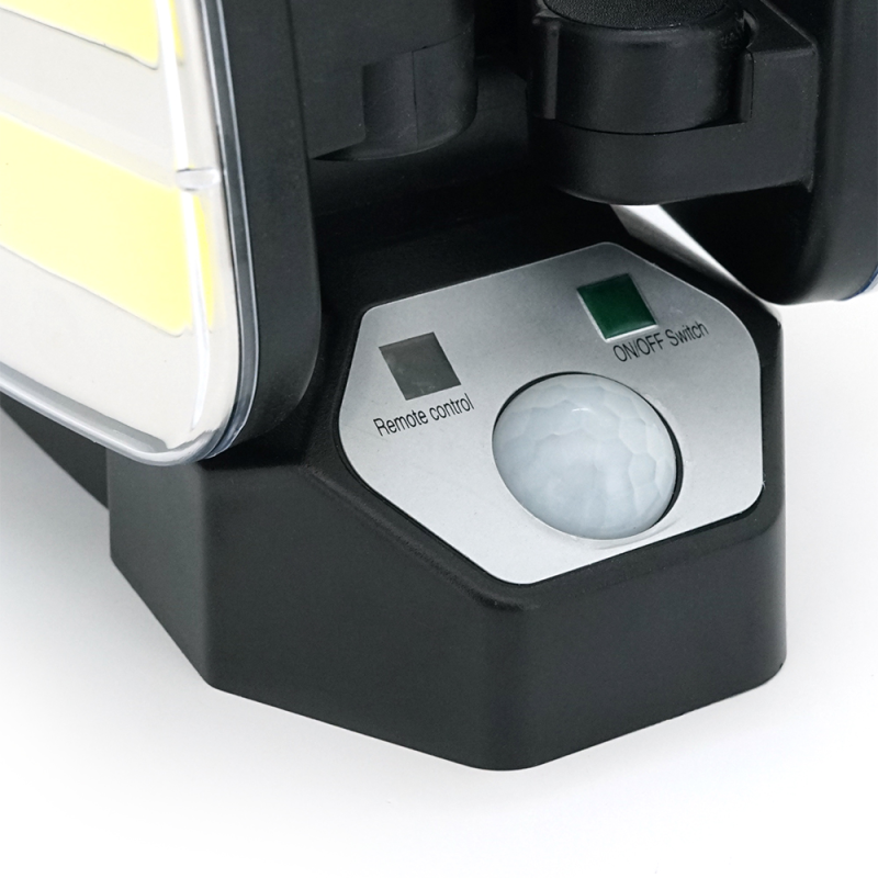 Вуличний ліхтар BL-KXK601 з датчиком руху та сонячною панеллю, кріплення на стіну 240COB, Black