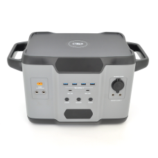 Портативна зарядна станція XO-PSA-1200Q потужністю 1200W, (1080Wh/ 300000mAh), Output: 3AC+ 2USB+ 1Type-C+ 2DC+1 *Cigarette Lighter Female, Black