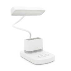 Гнучка настільна лампа BKL-L9 з органайзером, 3+ 1режим (білий+теплий білий), сенсорне включення, вбудований акум 500mAh, 17х4 см, 350г, White, Box
