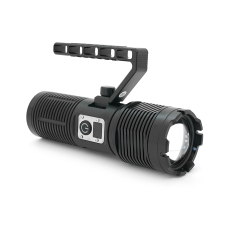 Ліхтар пошуковий BP-2303 LED PM60, 5 режимів, індикація заряду, живлення від 3*18650, IP65, кабель USB, 255х145х65мм, 0,860кг, Black, BOX