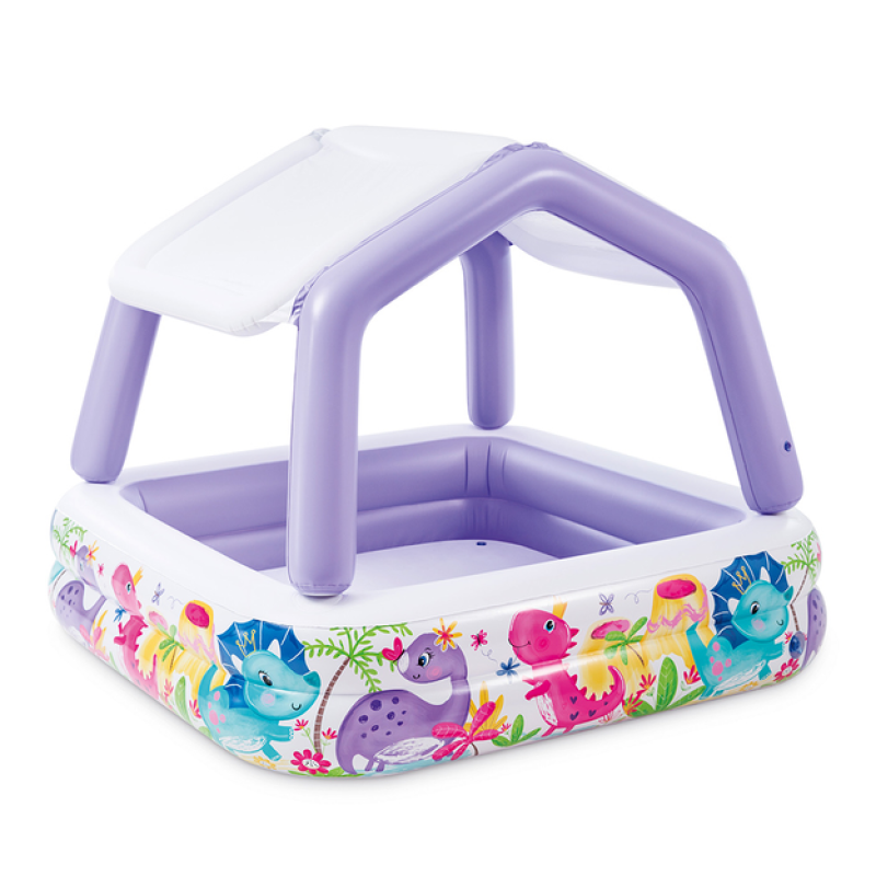 Дитячий надувний басейн 57470(Violet) зі знімним дахом 157 x 122 см 295 л